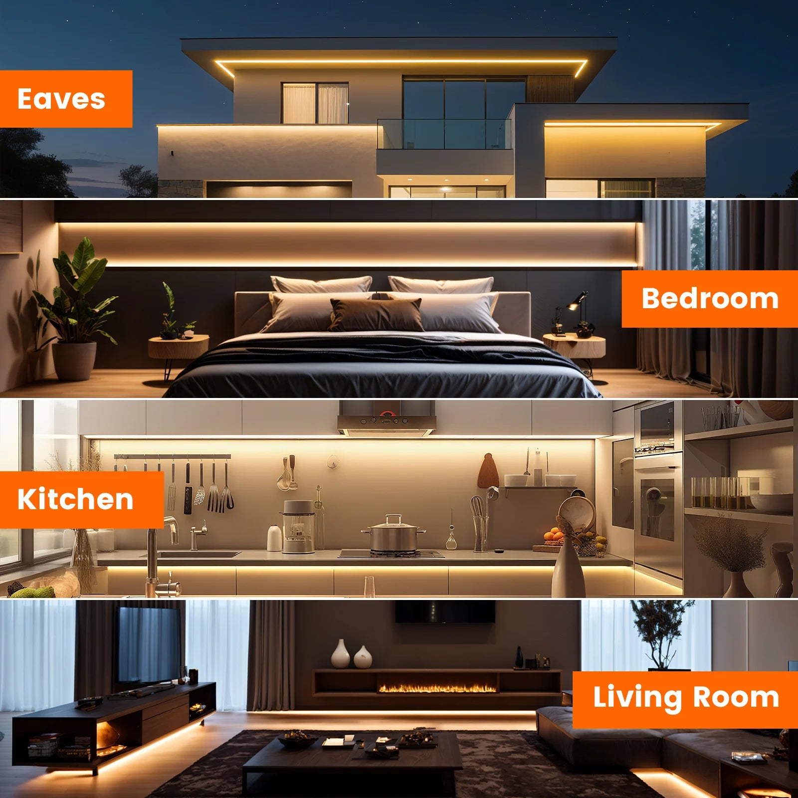 Dải Đèn LED COB Chống Nước IP67 Dẻo 12V 24V 320LEDs/M