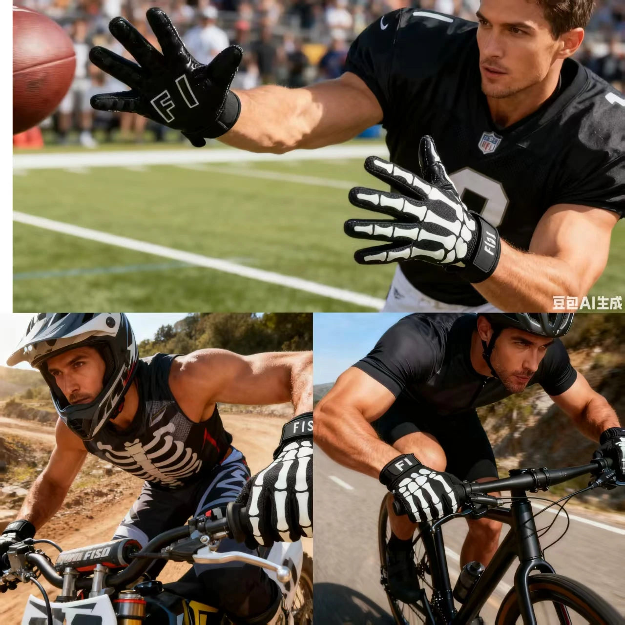 Găng Tay Dài FISD DH MX Móng Ma Chống Trượt Bóng Đá