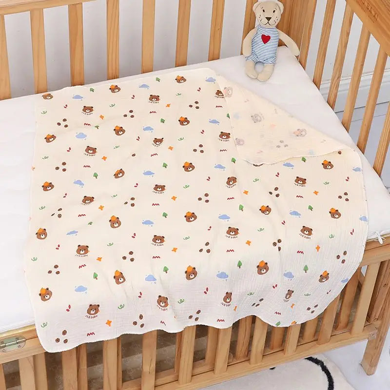 Multi-Purpose Cotton Muslin Newborn Baby Swaddle Blanket For Mother And Baby