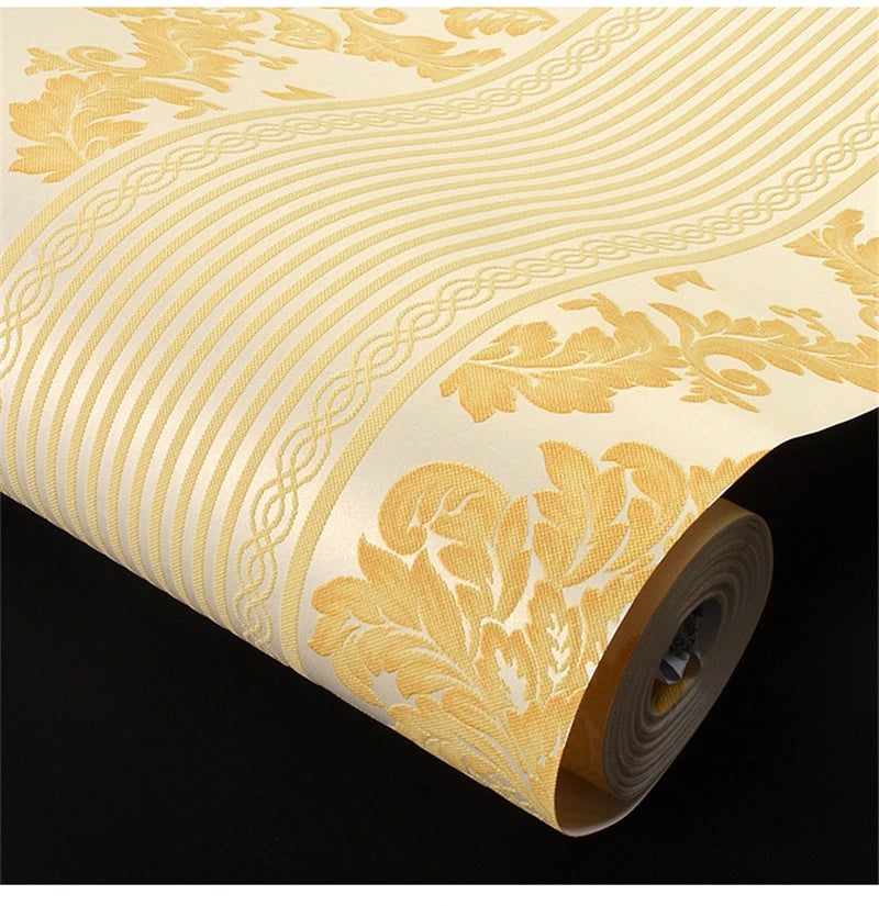 European 3D Wallpaper for Luxury Bedroom &amp; Living Room