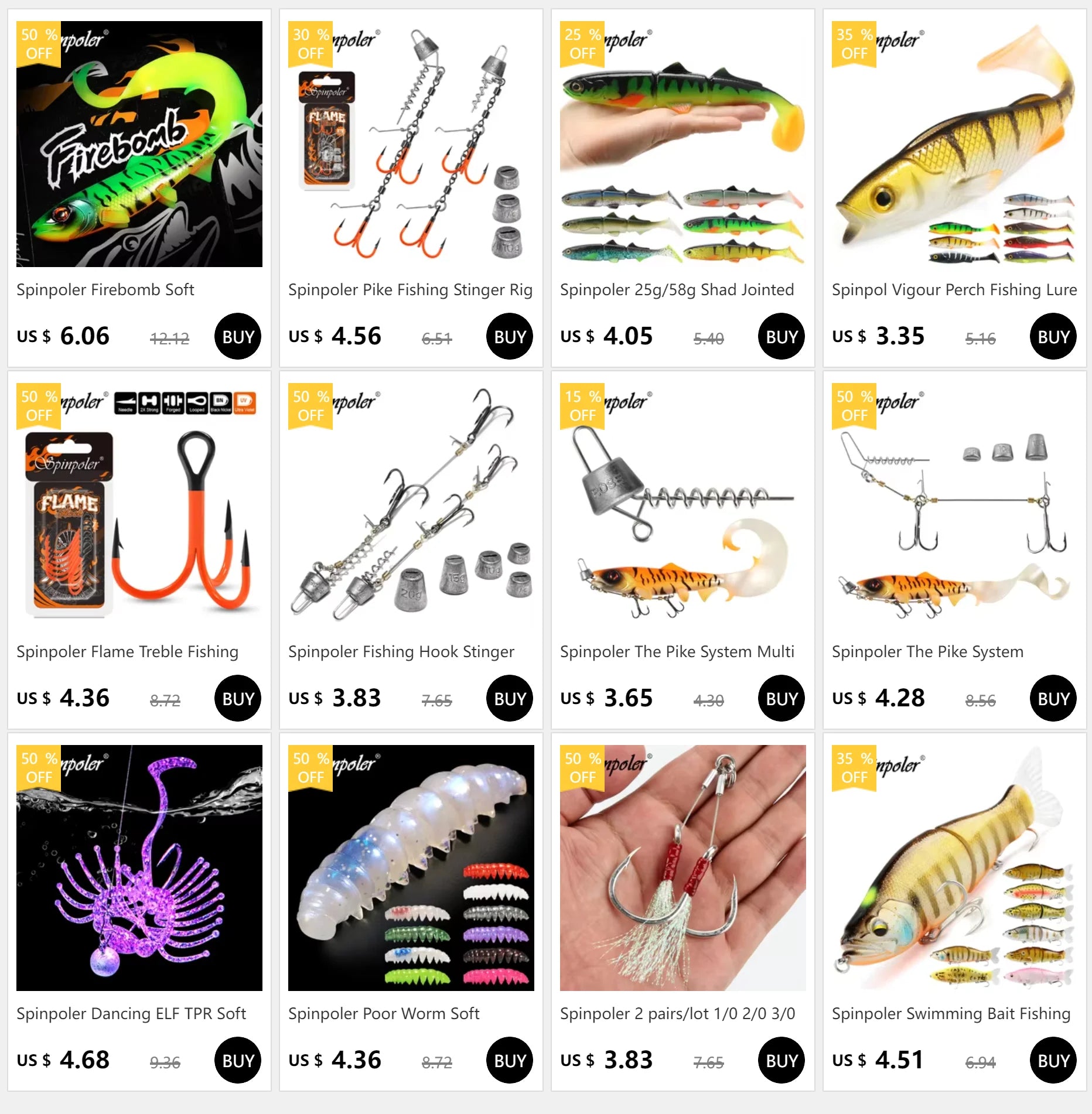 Mồi Giả Câu Cá Spinpoler Senko 2.75 Bộ 14 Con