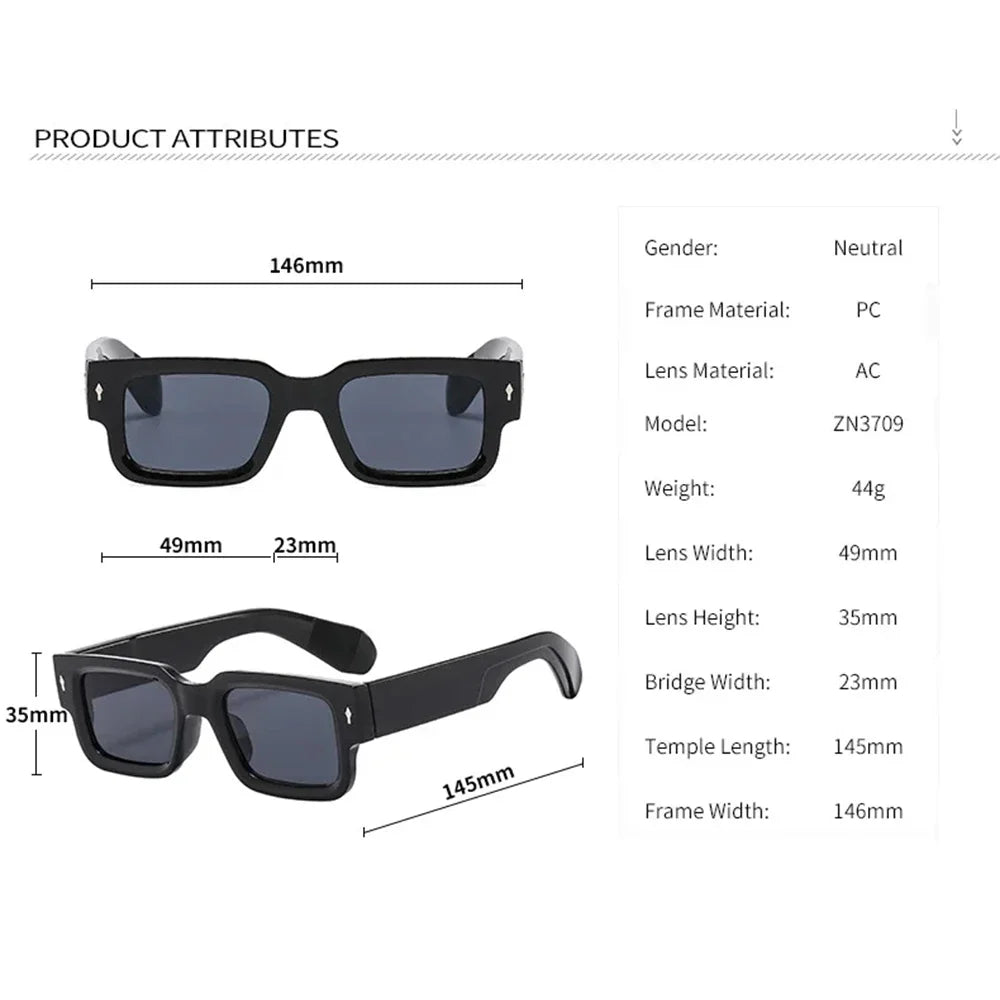 Arrow UV400 Luxury Unisex Classic Square Sunglasses