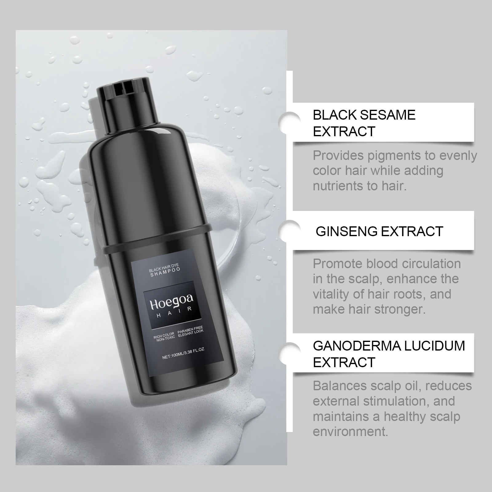 Mild, Easy-to-Use &amp; Long-Lasting Hair Dye Shampoo