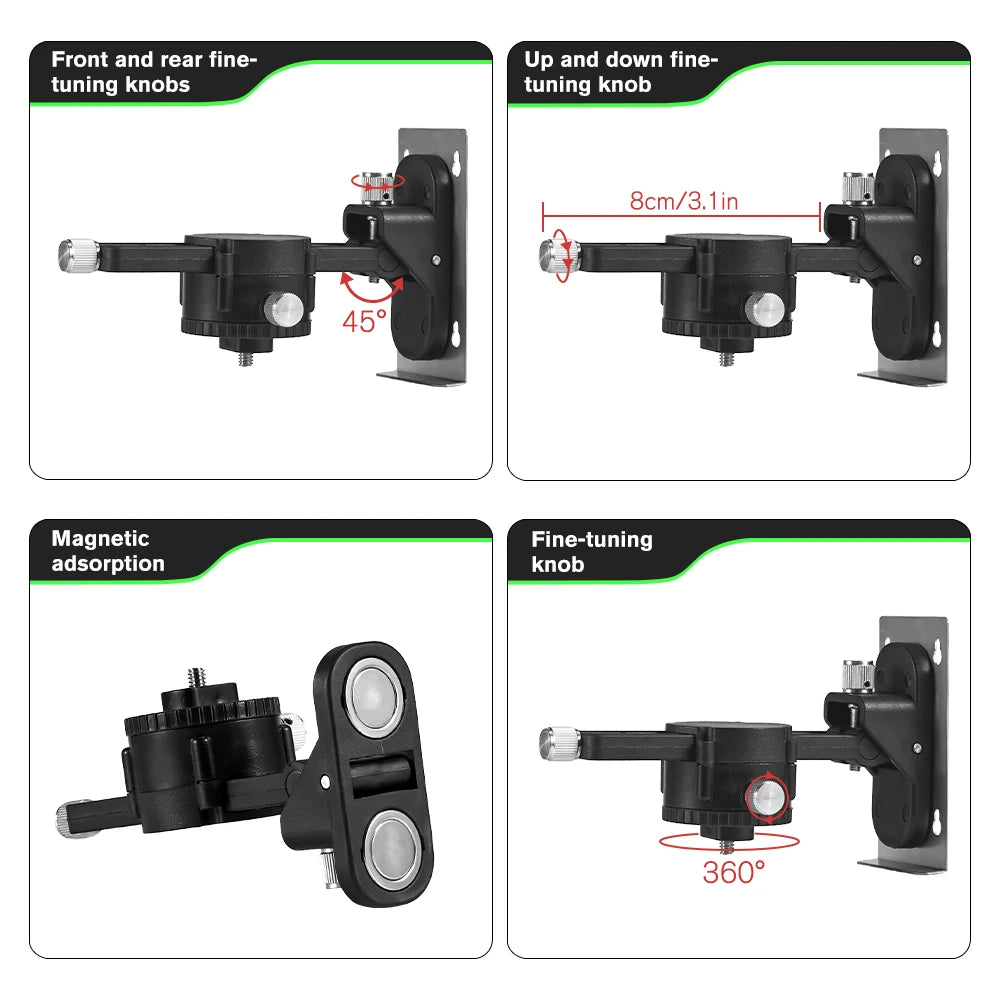 HGLINE 16 Lines 4D Laser Level APP Remote Control Rechargeable Self-leveling 360 Green Line leveling 6000mAh Big Li-ion Battery