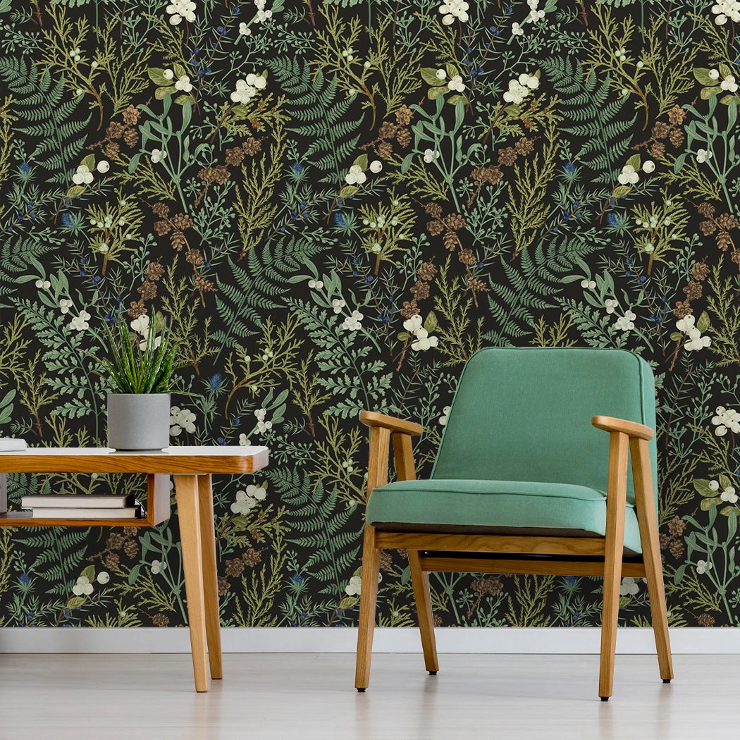 Tropical Rain Forest Peel and Stick Wallpaper White Floral Self Adhesive Removable Leaf Contact Paper For Bedroom Walls Cabinets - Daisan Mart