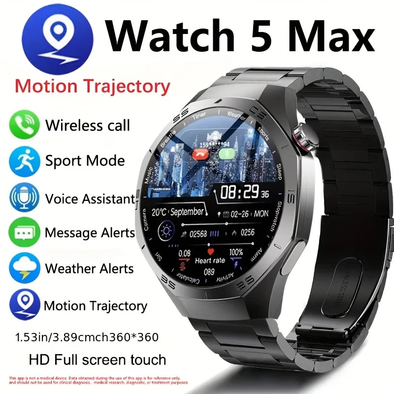 Đồng Hồ Thông Minh AMOLED 2025 GPS Chống Nước Men