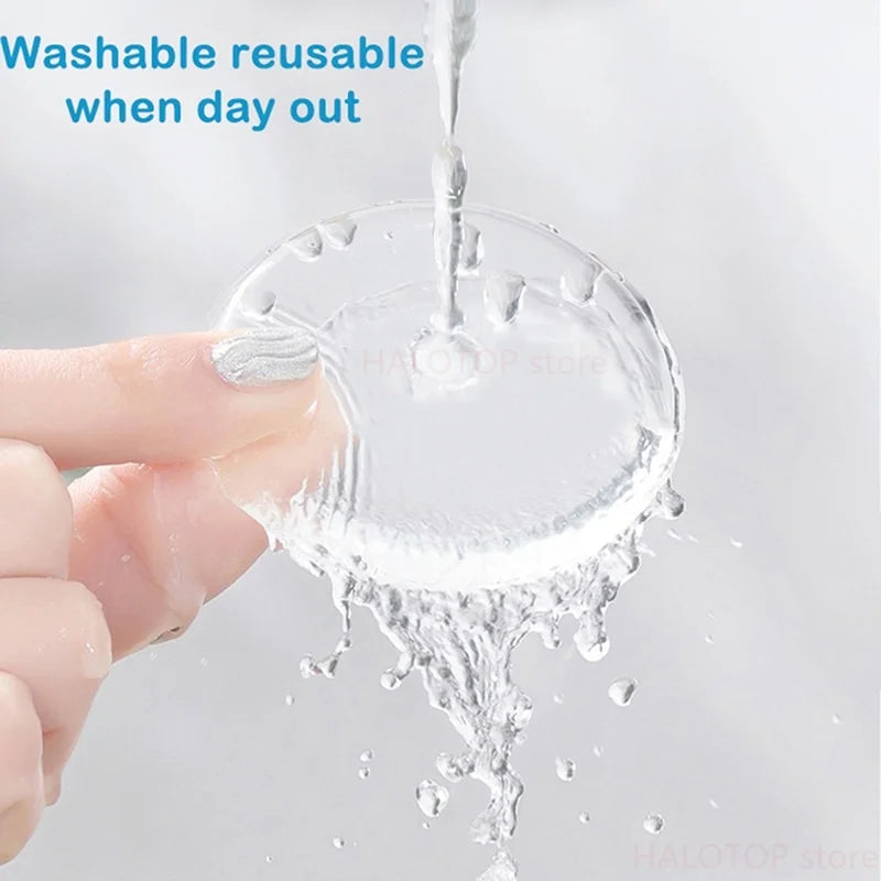 door knob wall shield Clear Soft Rubber Door Stopper door handle bumper Mute Stickers Wall Protector Muffler Pad Protective Plug