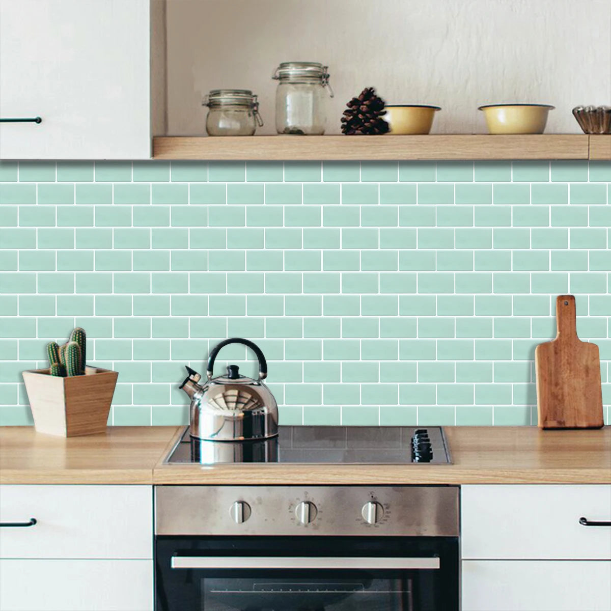 Peel and Stick Tiles Vinyl Wallpaper Self Adhesive Waterproof Wall Stickers for Home Decoration