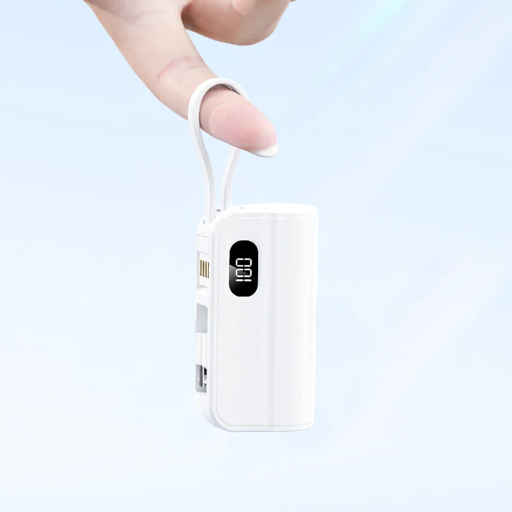 2in1 10000mAh Mini Power Bank with USB-C Holder