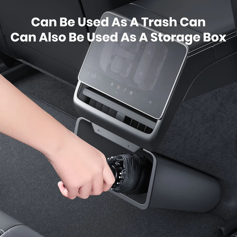 YZ Rear Seat Trash Can For Tesla Model 3 Y Highland Juniper Rear Interior Storage Box Magnetic garbage bin Car Accessories - Daisan Mart