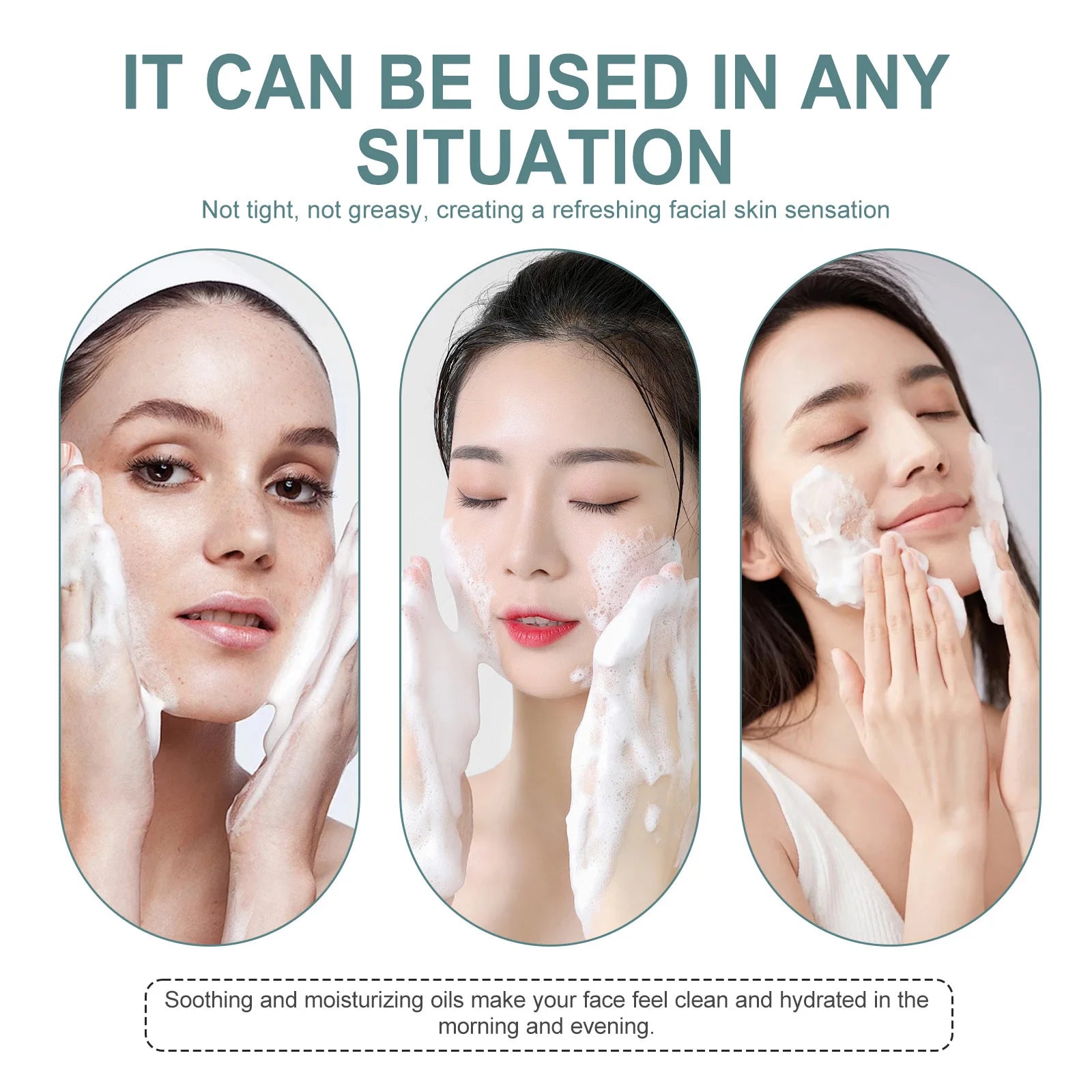 Facial Cleanser Anti Acne Oil Control Blackhead Remover Shrink Pores Deep Cleansing Acne Treatment Moisturizing Face Wash 100g