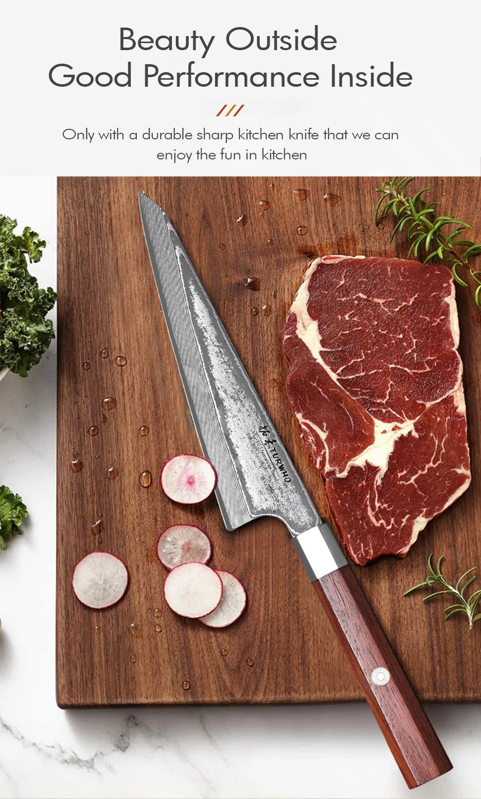 Honesuki Damascus Knife - The Essence of Japanese Kitchen