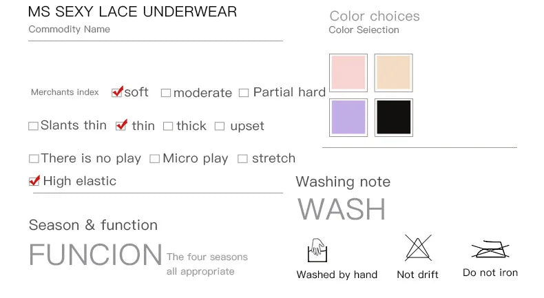 Women's High Waist Loose Fit Breathable Milk Lace Underwear