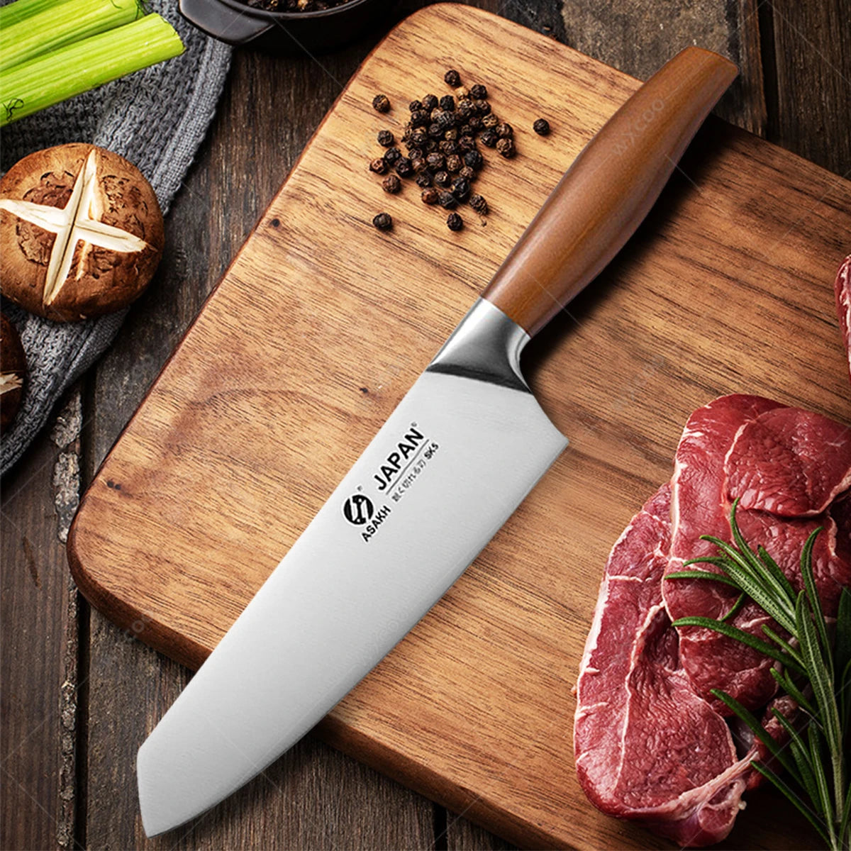 WXCOO Japanese Knife Professional Stainless Steel Multi-Purpose Kitchen