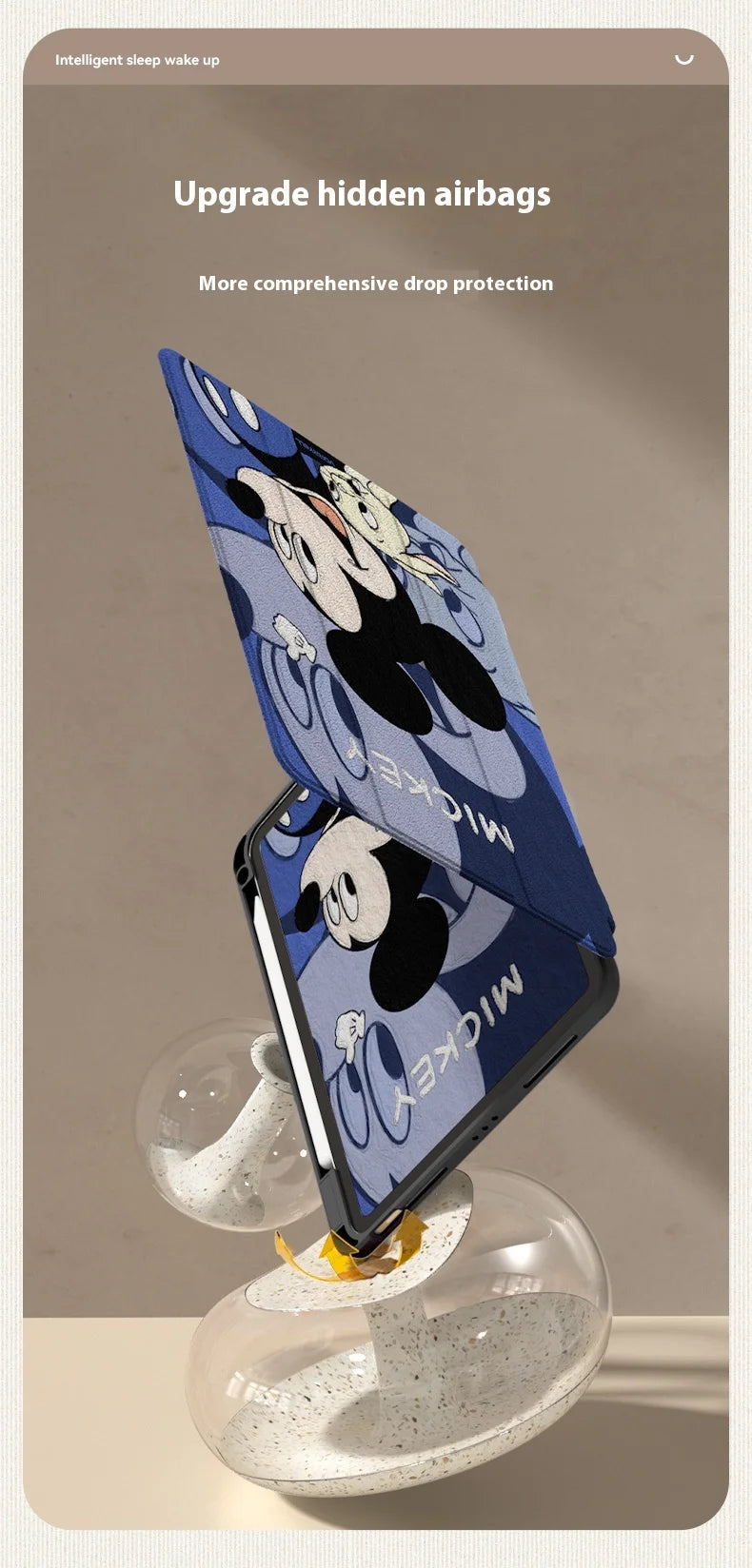 Ốp iPad Mickey Minnie Có Giá Để Bút, Bảo Vệ Toàn Diện - Daisan Mart