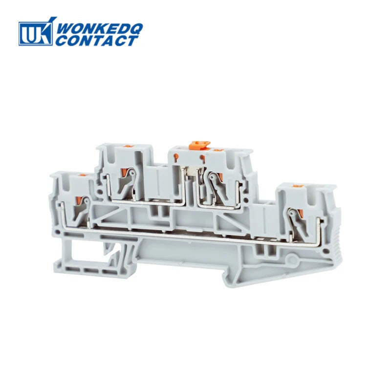 5Pcs PTTB 4-MT Double Level Knife Disconnect Terminal Block Rail Mounting Switch Electrical Connector Push-in PT 4mm PTTB4-MT - Daisan Mart