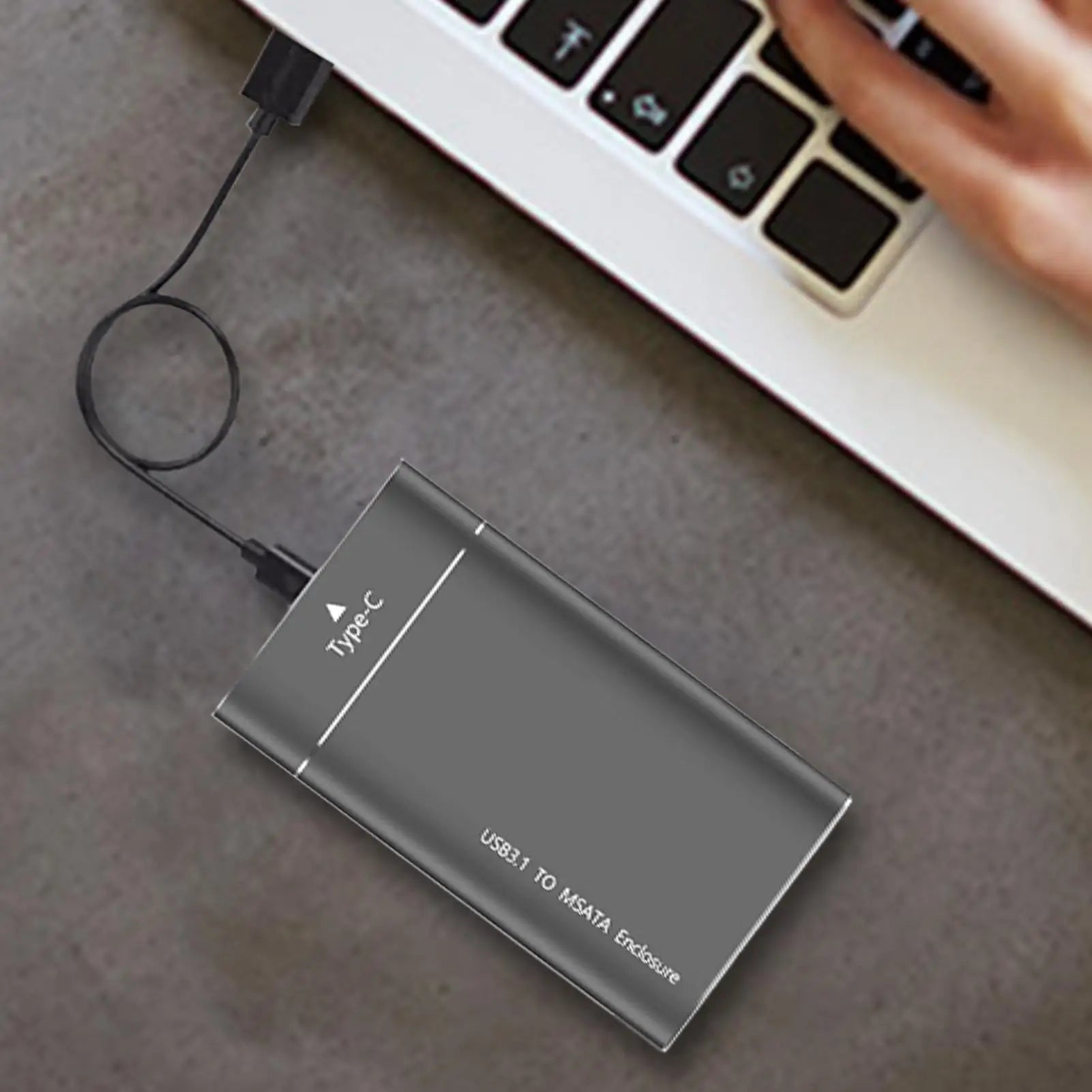 500GB Portable Hard Drive Connects to USB for Data Storage