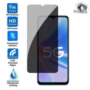 Miếng dán màn hình chống nhìn trộm cho điện thoại 5G, với độ cứng 9H, chống vân tay, và viền cong.