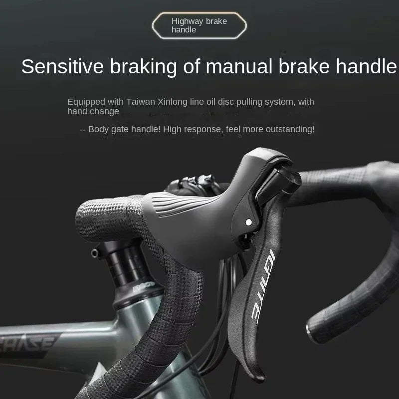 700C curved handle road bicycle 27 speed oil disc brake gravel bike ultralight aluminum alloy frame Road Racing bicicleta aldult - Daisan Mart