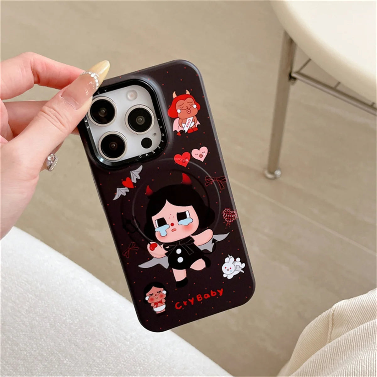 Ốp Lưng Từ Tính Bé Gái Khóc Dễ Thương iPhone 17/16/15/14 Pro Max