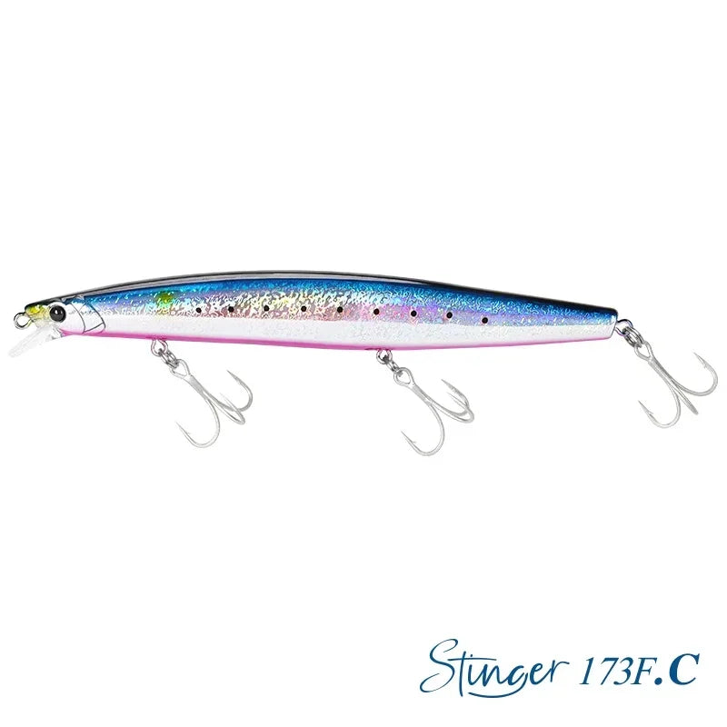 TSURINOYA Shore Fishing STINGER 173F Floating Minnow Silm Fishing Lure 173mm 37.5g Saltwater Hard Plastics Big Game Hard Bait