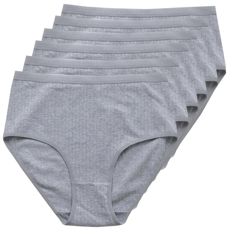 Quần Lót Nữ Cotton Cạp Cao Thoáng Mát Size Lớn 6 Cái