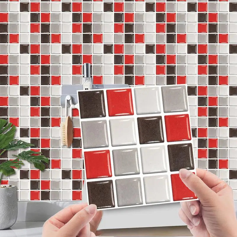 Crystal Tile Sticker 3D Wall Sticker Self-adhesive Supplies DIY Waterproof Items Classic Home Decor Small Practical Paster