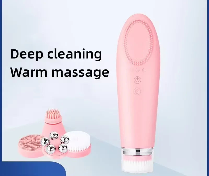 New Waterproof Silicone Facial Cleansing Brush - Soft &amp; Comfortable