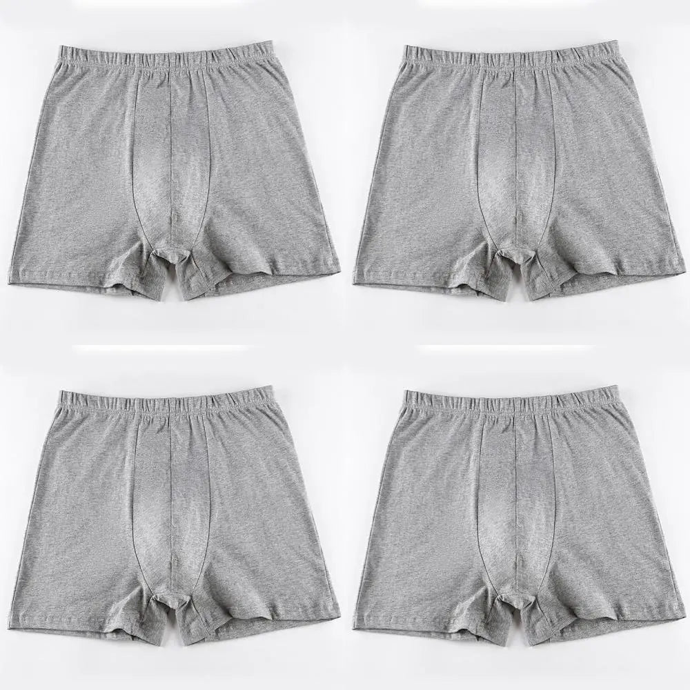 Men's breathable cotton underwear large size 4 pieces