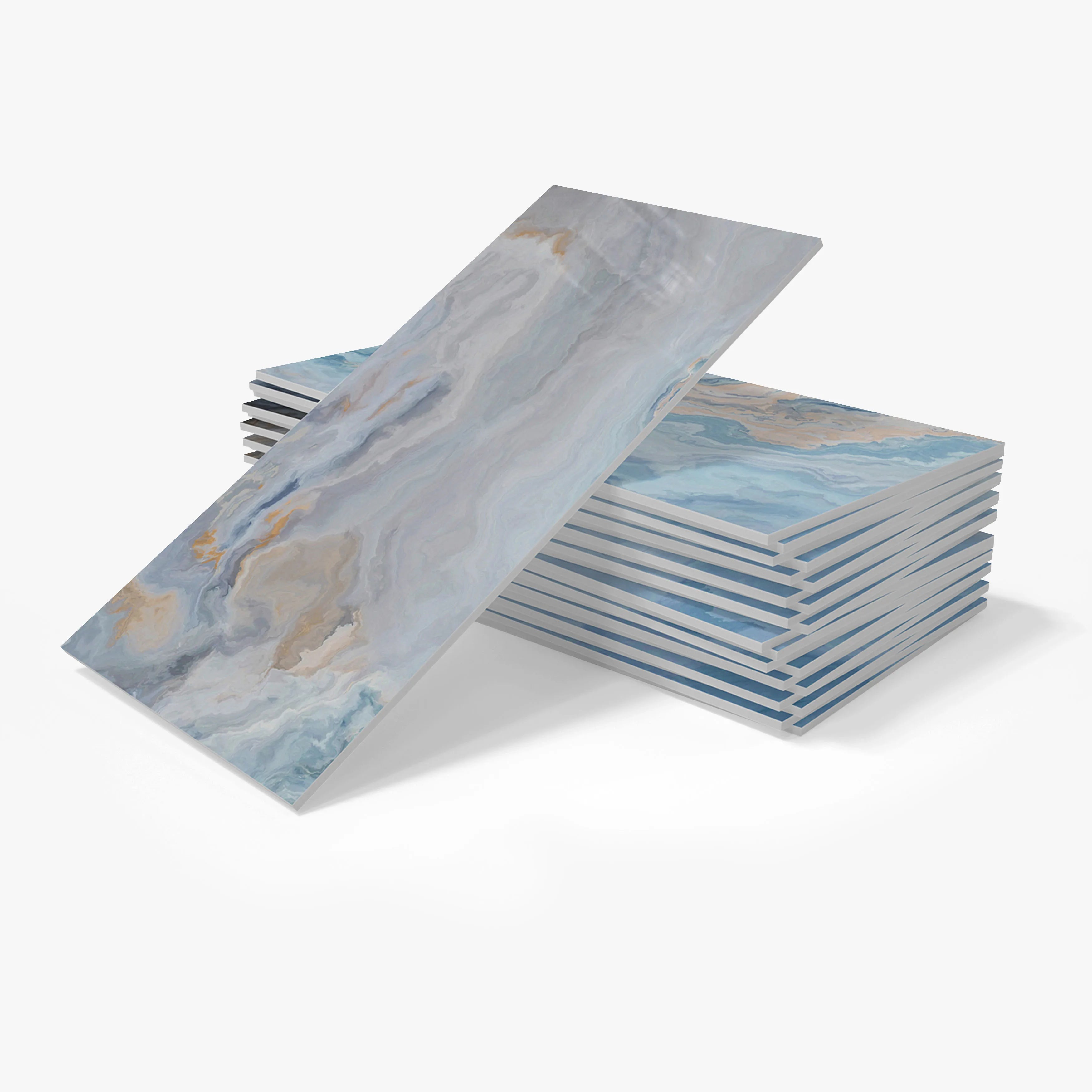 Self Adhesive Foam Ceramic Tile Stickers Bathroom Kitchen Waterproof Anti Fouling Thickened Wall Decoration Marble Decals