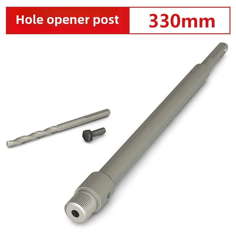Wall hole opener drill bit impact drill set for drilling brick walls, air conditioning, concrete, and expanding water pipes.