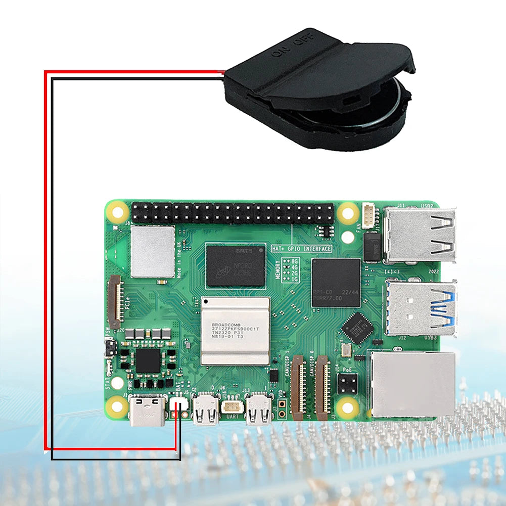 Hộp Pin RTC Cho Raspberry Pi 5, Kèm/Ngoài Pin Dự Phòng