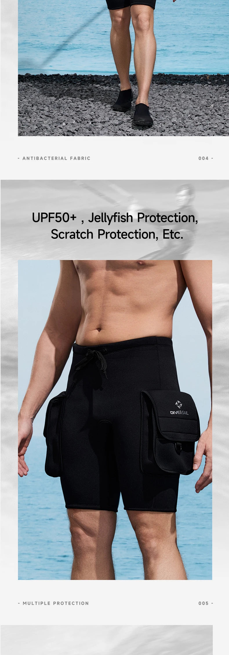 Quần Lặn Nam 3mm Neoprene Có Túi - Đồ Bơi Thể Thao