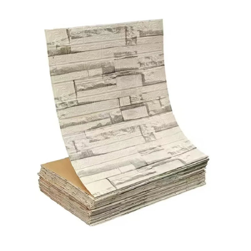 Giấy dán tường 3D chống nước giả gạch tự dán 70x100
