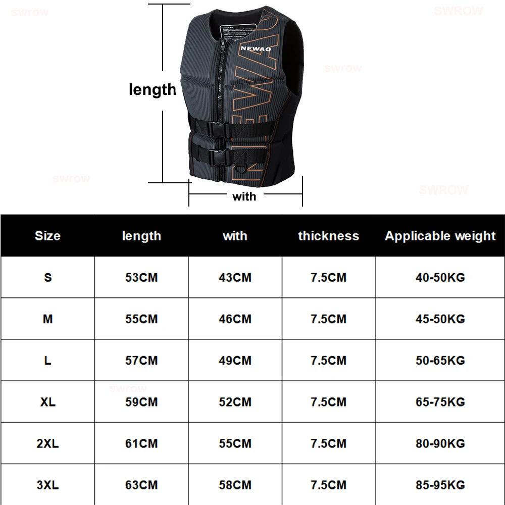 Life Vest for Adults Kayak KiteSurf Jet Ski Life Jacket Motorboats Raft Rescue Swim Drifting Boat Wakeboard Fishing Life Jackets