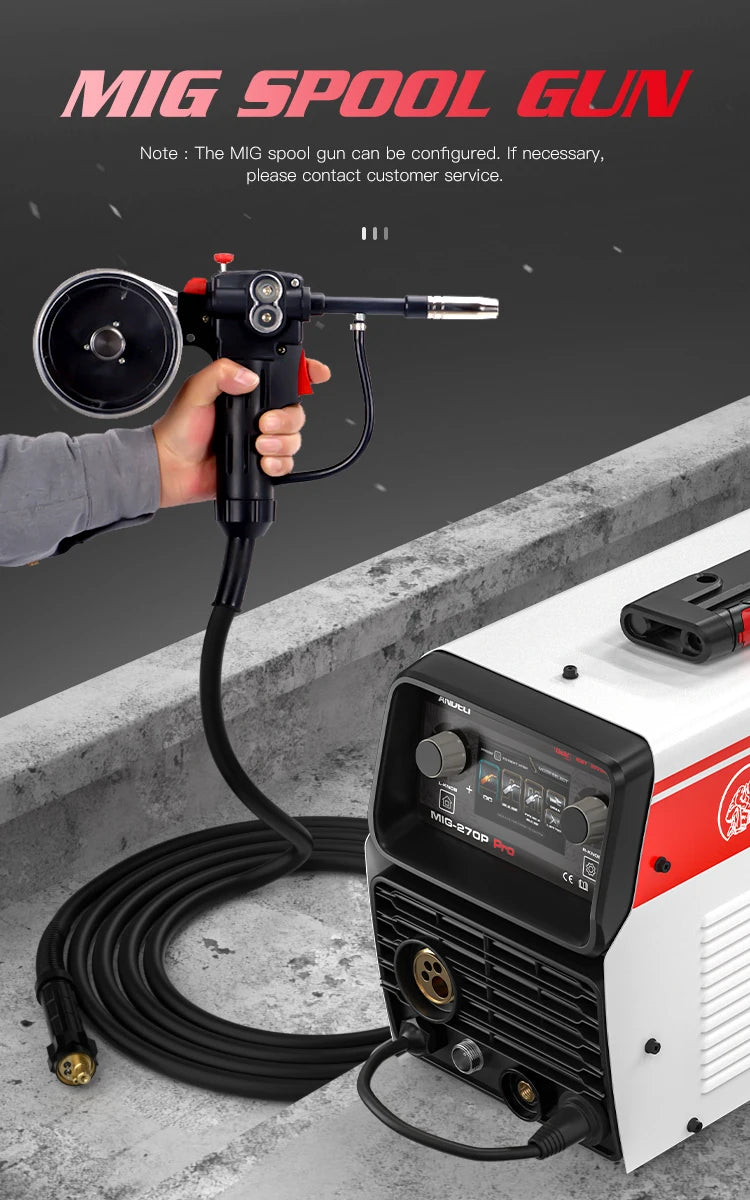 ANDELI weld machine MIG-270P PRO LCD Screen Double Pulse MIG Lift TIG MMA Spool Aluminum Welding DC Semi-automatic MIG Welder - Daisan Mart