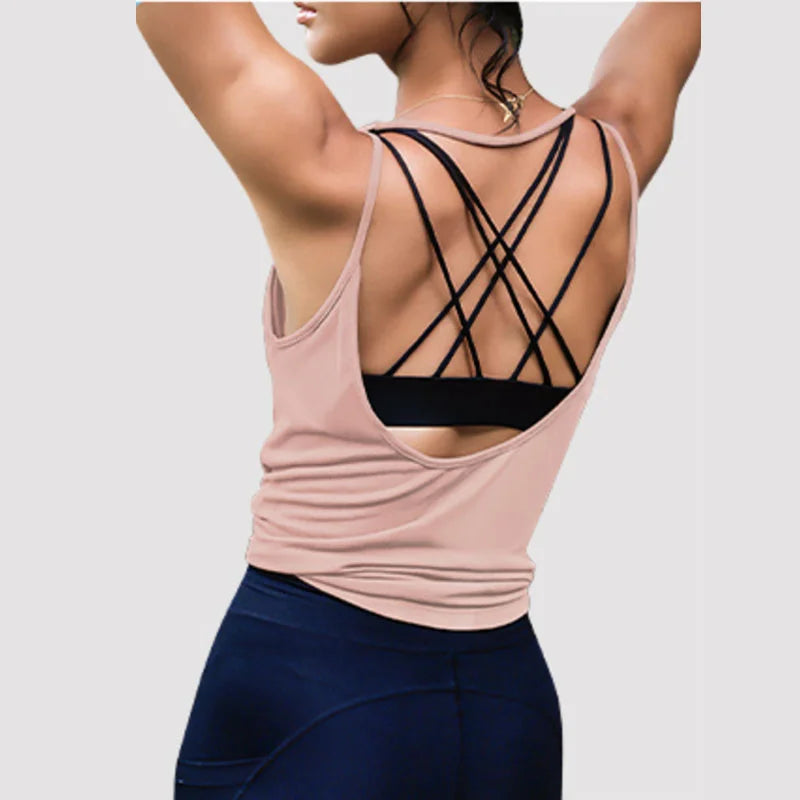 Áo Tập Yoga Nữ Lưng Hở Thoáng Mát, Thoải Mái Năng Động - Daisan Mart