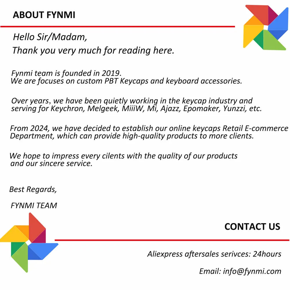 Fynmi XDA PBT White Keycaps for Mechanical Keyboard