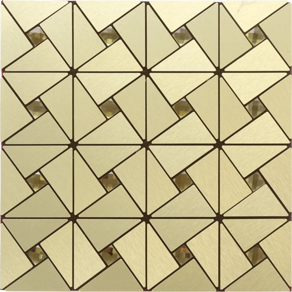 Home Decor Square Mosaic Sticker Aluminum Plastic Moisture-proof Tile Wall Sticker Waterpoof Self-adhesive Art Mural Bathroom