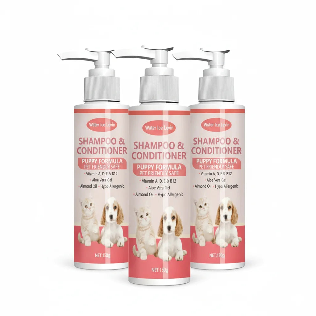 Pet Shampoo Conditioner – Cleans, Conditions, Nourishes Fur Vitamin-Enriched Almond Oil Formula. Gentle Deodorizing Care.