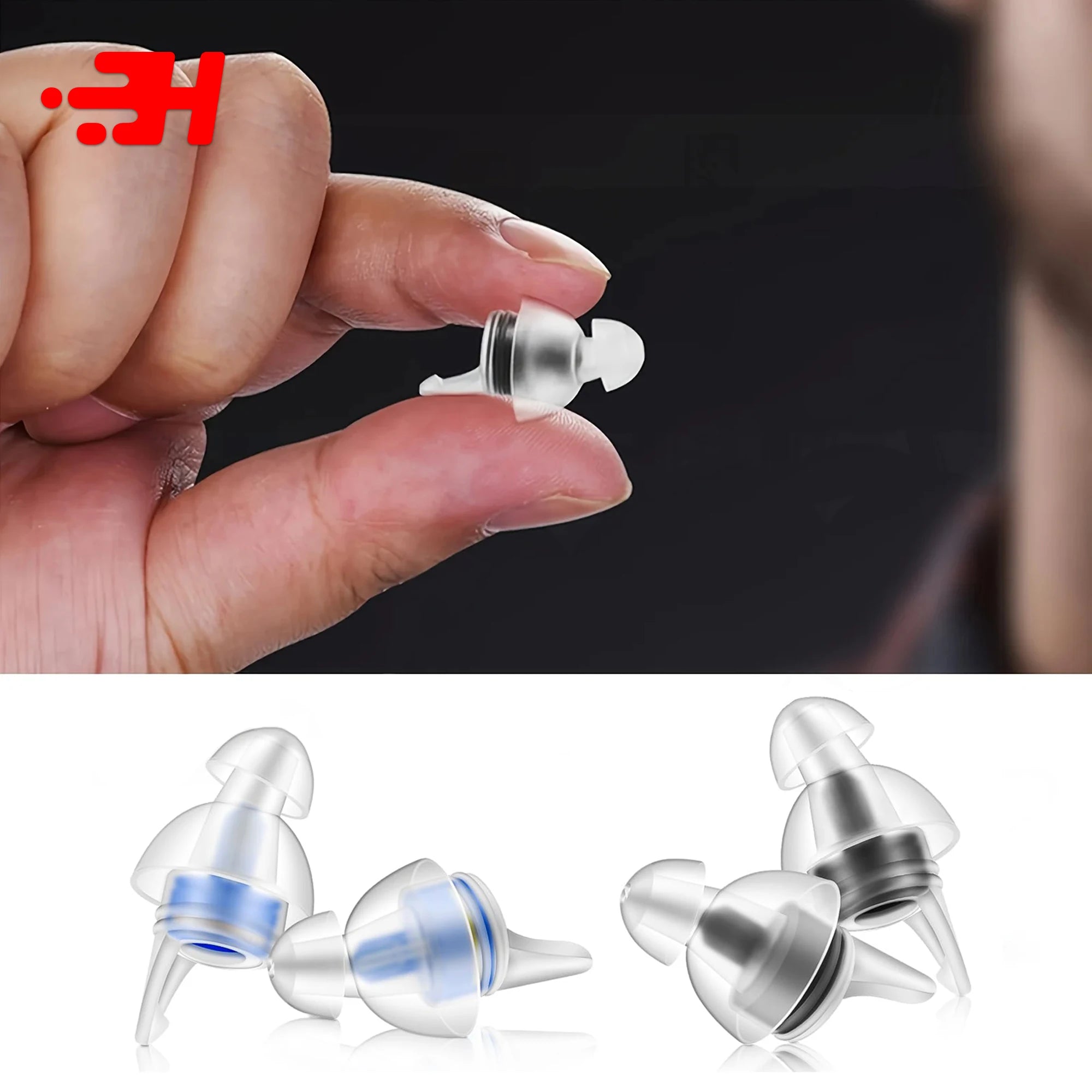 Reusable Musicians Earplugs for Noise Cancelling, Concert Festivals, Drummers, DJS High Fidelity Concert Ear Plugs for Music