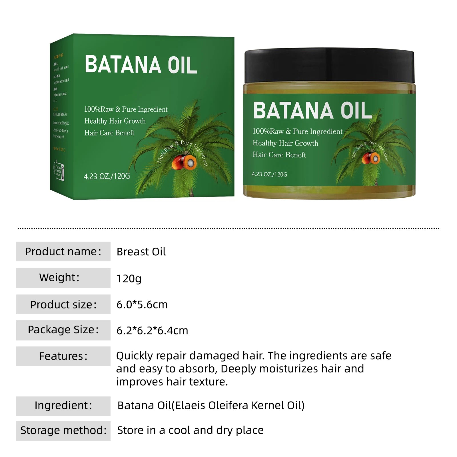 Dầu Gội Batana 100ML Phục Hồi & Dưỡng Tóc Tự Nhiên