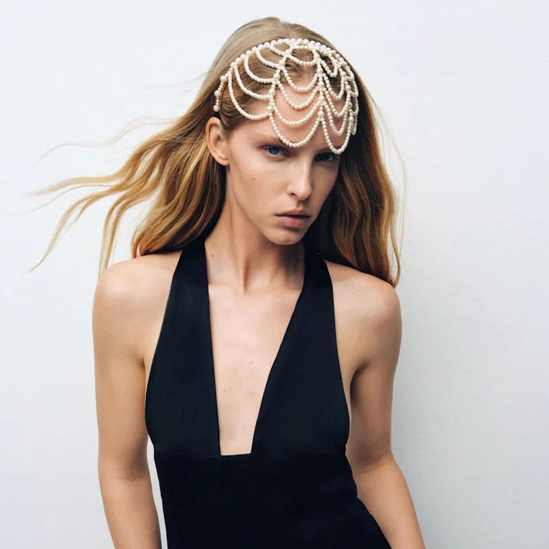 Elegant Pearl Crown - Women's Hair Accessories