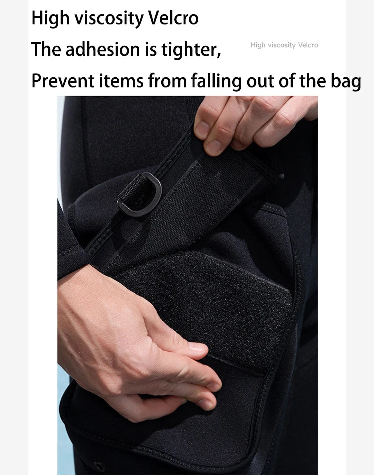 3mm Neoprene Wetsuit Tech Shorts Keep Warm Unisex Wetsuit Cargo Shorts D-Ring Buckle Leak Hole for Diving Equipment Accessories