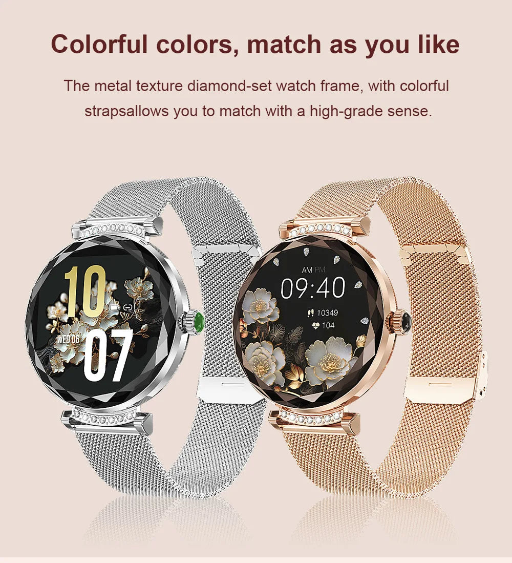 Đồng hồ thông minh nữ AMOLED 1.19 chống nước IP68