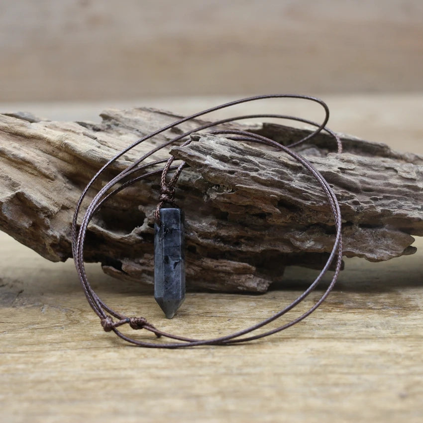 Hexagonal Natural Quartz Stone Necklace