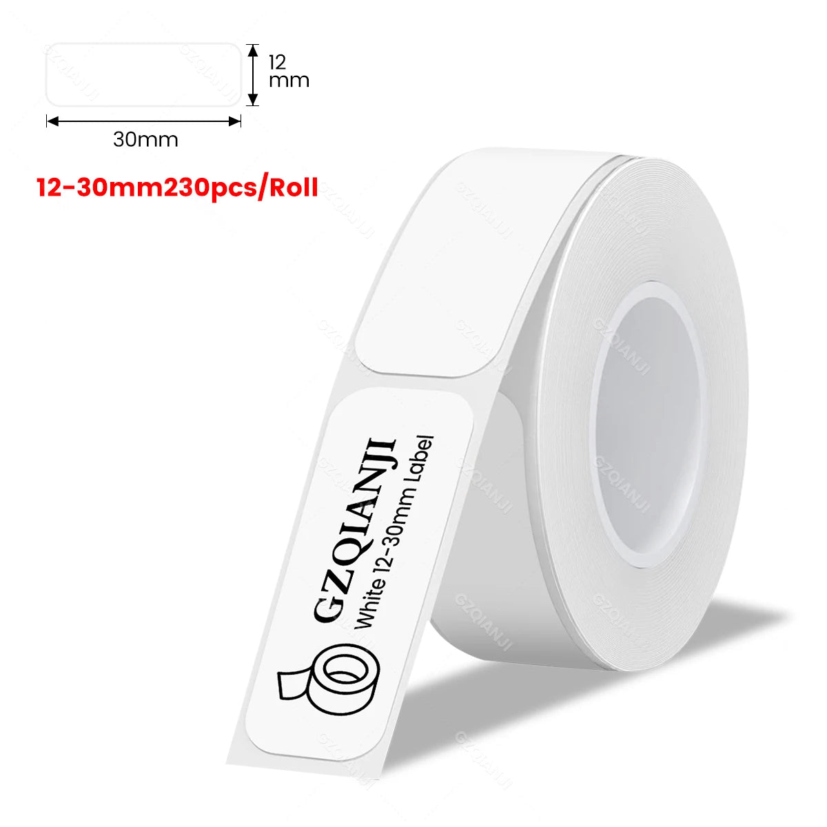 Multi Size P15 Label Paper Rolls Sticker 15*30mm 12*40mm White Color Cable Transparent P15 Thermal Label Printer Adhesive Tape - Daisan Mart