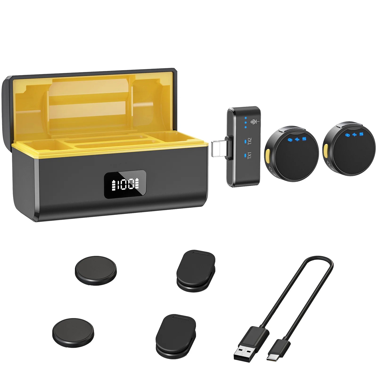 Professional Noise-Canceling Wireless Microphone for Recording &amp; Interviews