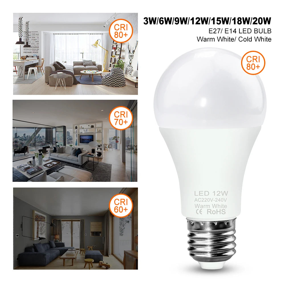Multi-function LED Bulb E27/E14 3W-20W For Home