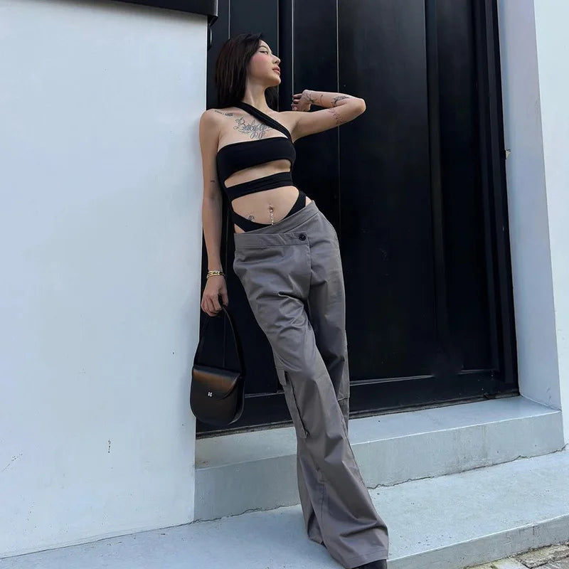 Sexy Backless Y2K Festival Style Women's Bodysuit